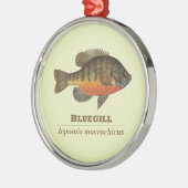 Bluegill Bream Vist Metalen Ornament (Links)