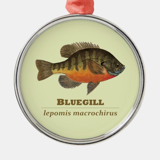 Bluegill Bream Vist Metalen Ornament (Voorkant)