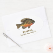 Bluegill Bream Vist Ovale Sticker (Envelop)