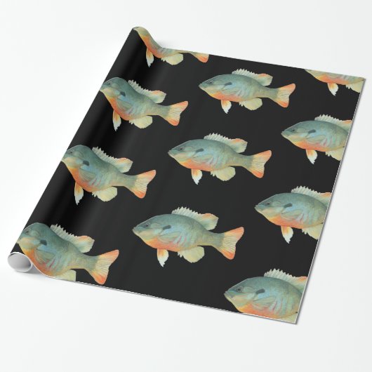 Bluegill Brim Bream Sunfish Perch Vist Cadeaupapier (Uitgerold)