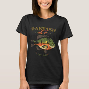 Bluegill Fish Panfish Life Est 2021 Gevist visser T-shirt