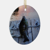 Bluegill in sunset Lake Arrowiad Keramisch Ornament (Rechts)