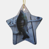 Bluegill in sunset Lake Arrowiad Keramisch Ornament (Links)