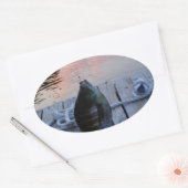 Bluegill in sunset Lake Arrowiad Ovale Sticker (Envelop)