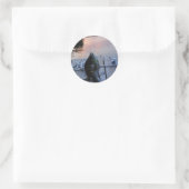 Bluegill in sunset Lake Arrowiad Ronde Sticker (Tas)