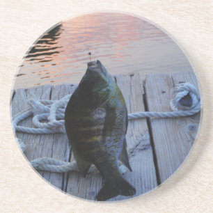 Bluegill in sunset Lake Arrowiad Zandsteen Onderzetter