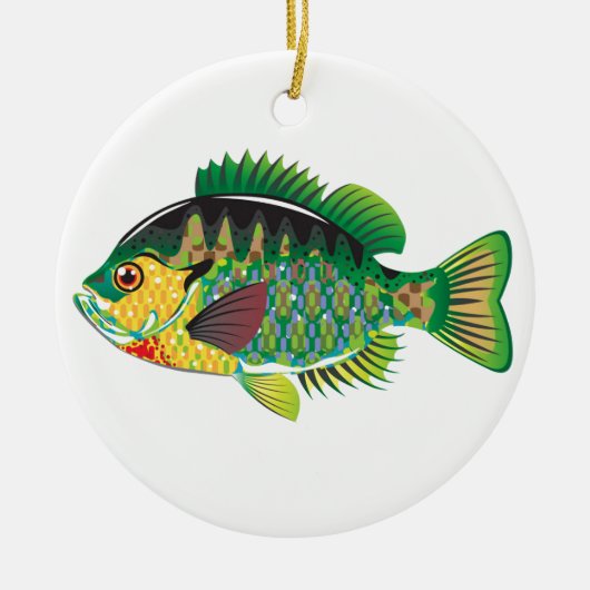 Bluegill Panfish Vector Keramisch Ornament (Voorkant)