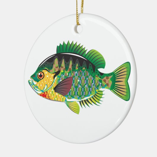 Bluegill Panfish Vector Keramisch Ornament (Links)