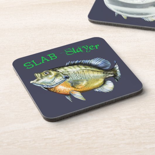 Bluegill Sunfish Slab Slayer Bier Onderzetter (Linkerzijde)