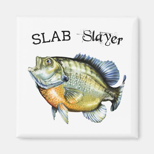 Bluegill Sunfish Slab Slayer Magneet (Voorkant)