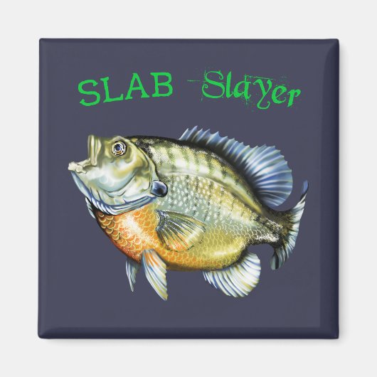 Bluegill Sunfish Slab Slayer Magneet (Voorkant)