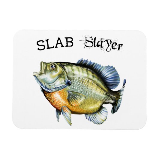 Bluegill Sunfish Slab Slayer Magneet (Horizontaal)
