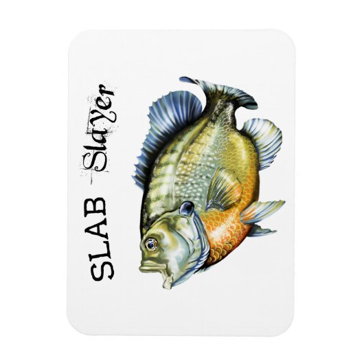 Bluegill Sunfish Slab Slayer Magneet (Verticaal)