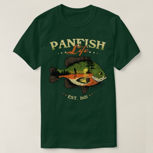 Bluegill Vist Art Style Panfish Life L T-shirt (Design voorkant)