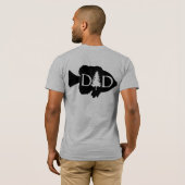 Bluegill Vist papa Silhouette | VADERDAG T-shirt (Achterkant volledig)
