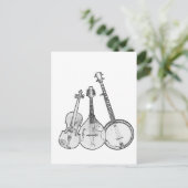 Bluegrass Band B&W Briefkaart (Staand voorkant)