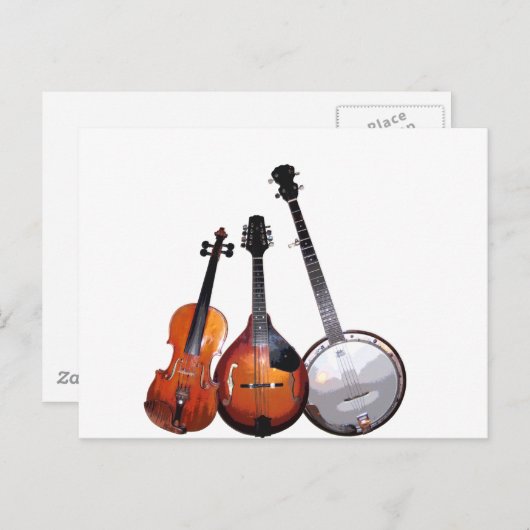 Bluegrass Band Briefkaart (Voorkant / Achterkant)