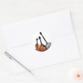 Bluegrass Band Cartoon Ronde Sticker (Envelop)