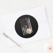Bluegrass Banjo Amerikaanse vlag Ronde Sticker (Envelop)