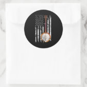 Bluegrass Banjo Amerikaanse vlag Ronde Sticker (Tas)