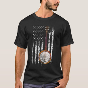 Bluegrass Banjo - Amerikaanse vlag T-shirt