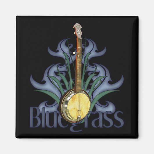 Bluegrass Banjo Design Magneten (Voorkant)
