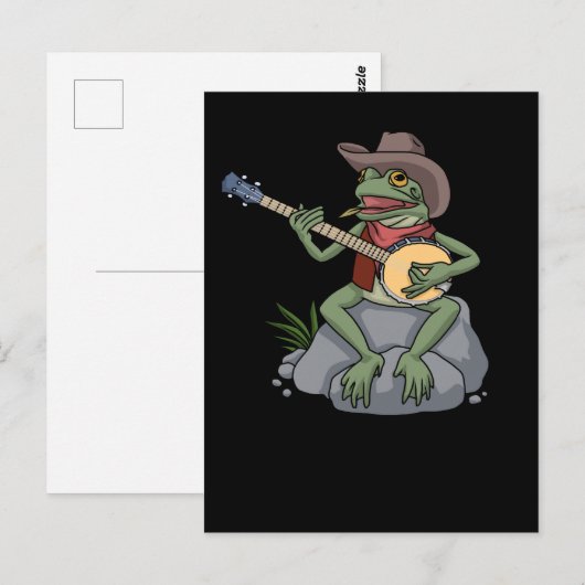 Bluegrass Banjo Frog Country Music Gift Banjo Briefkaart (Voorkant / Achterkant)