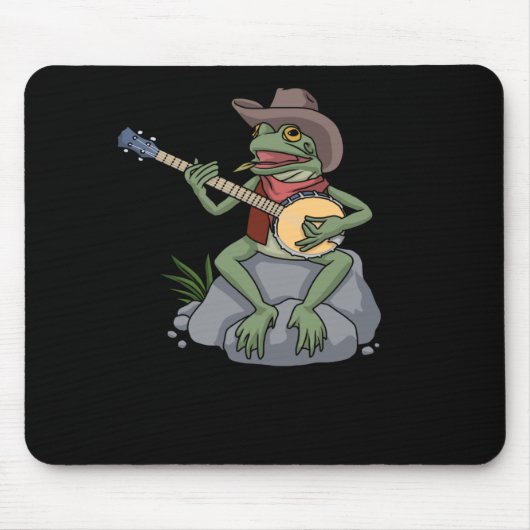 Bluegrass Banjo Frog Country Music Gift Banjo Muismat (Voorkant)