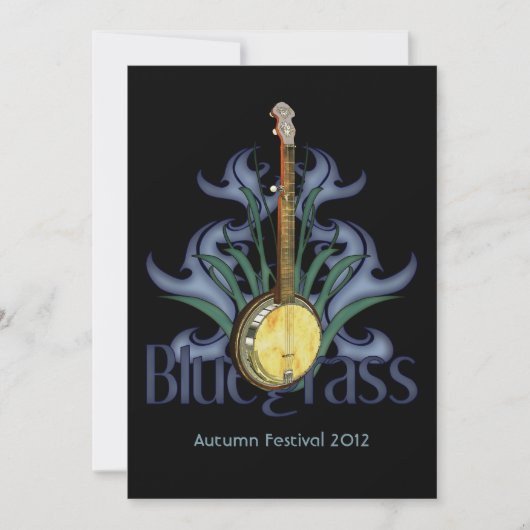 Bluegrass Banjo Party of Event Invitations Kaart (Voorkant)