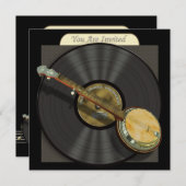 Bluegrass Banjo Party of Event Invitations Kaart (Voorkant / Achterkant)