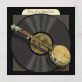 Bluegrass Banjo Party of Event Invitations Kaart