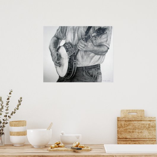 Bluegrass Banjo Poster (Keuken)