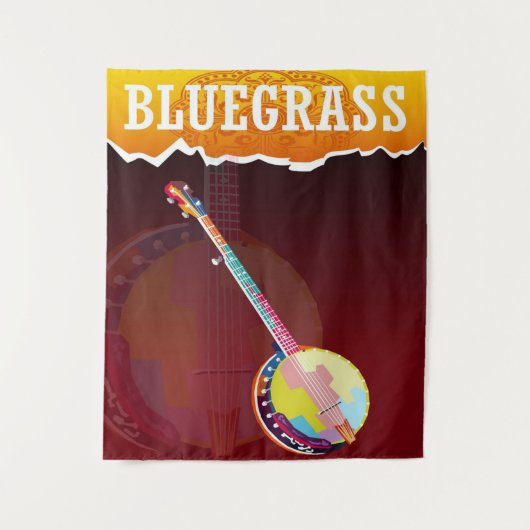 bluegrass banjo wandkleed (Voorkant)