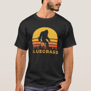 Bluegrass Bigfoot Shirt Sasquatch Met Banjo T-shir