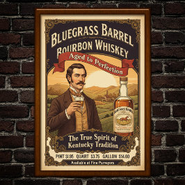  Bluegrass Bourbon Adverteren Poster