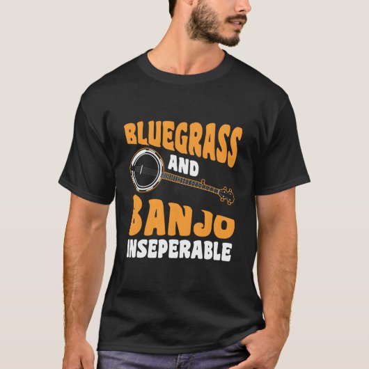 Bluegrass en banjo onafscheidelijk t-shirt (Voorkant)