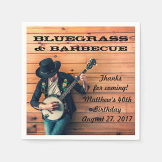 Bluegrass en Barbecue Party Papieren servetten
