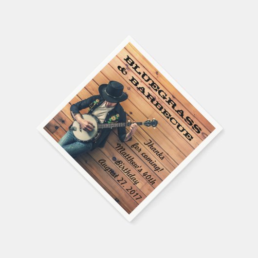 Bluegrass en Barbecue Party Papieren servetten (Hoek)