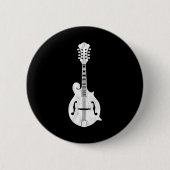 Bluegrass en Country Music Mandolin Speler Ronde Button 5,7 Cm (Voorkant)
