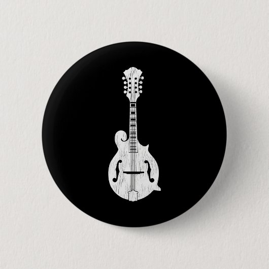 Bluegrass en Country Music Mandolin Speler Ronde Button 5,7 Cm (Voorkant)