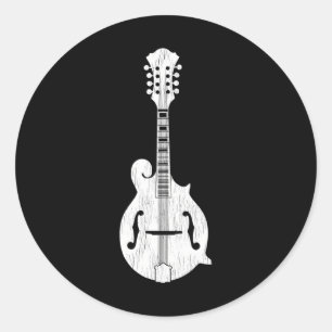 Bluegrass en Country Music Mandolin Speler Ronde Sticker