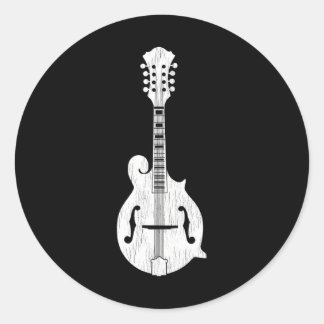 Bluegrass en Country Music Mandolin Speler Ronde Sticker