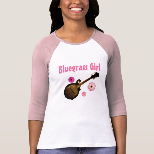 "Bluegrass Girl" Jersey T~shirt SIZE: Groot (PINK) T-shirt (Voorkant)