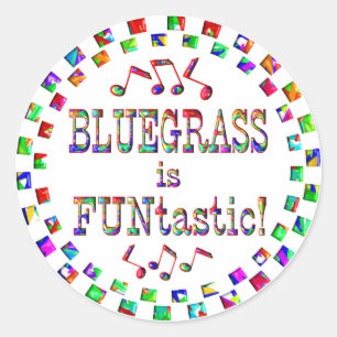 Bluegrass is FUNtastic Ronde Sticker
