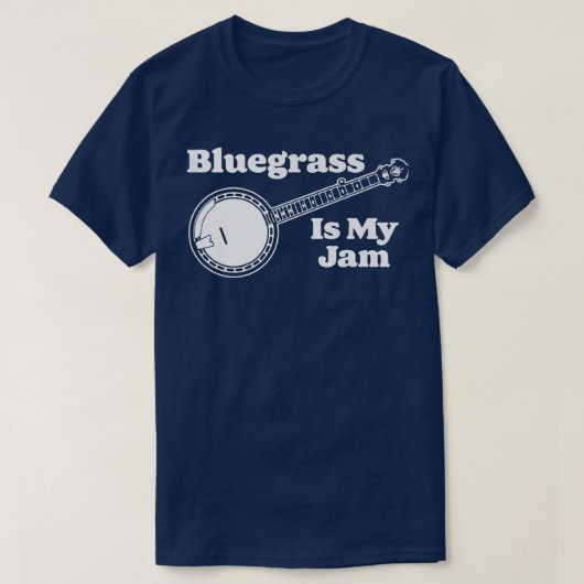 Bluegrass is mijn jam. Funny Banjo Music Gra T-shirt (Design voorkant)