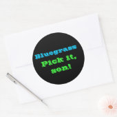 Bluegrass: Kies het, jongen! Ronde Sticker (Envelop)
