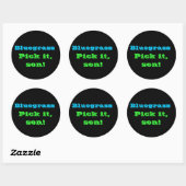 Bluegrass: Kies het, jongen! Ronde Sticker (Vel)