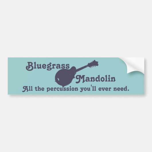 Bluegrass Mandolin - Alle gevolgen die u nodig heb Bumpersticker (Voorkant)