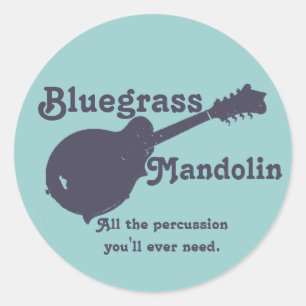 Bluegrass Mandolin - Alle gevolgen die u nodig heb Ronde Sticker