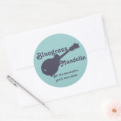 Bluegrass Mandolin - Alle gevolgen die u nodig heb Ronde Sticker (Envelop)